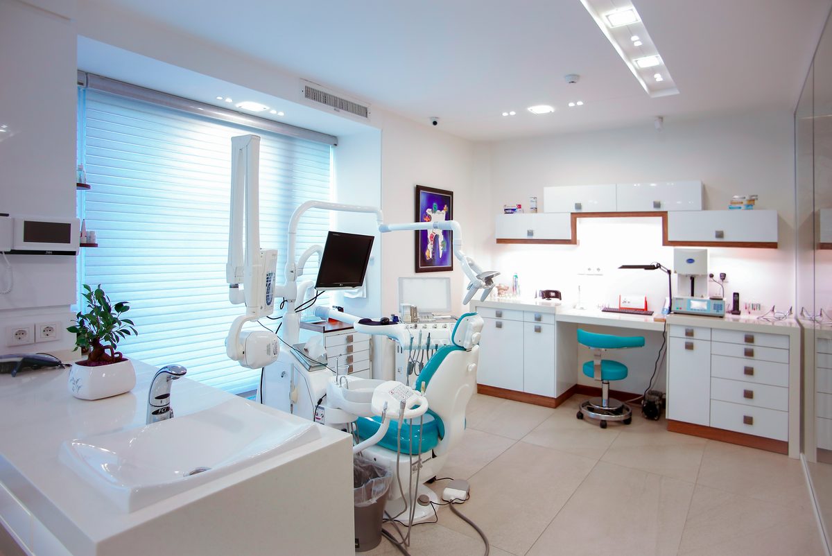 Modern, calming dental studio interior